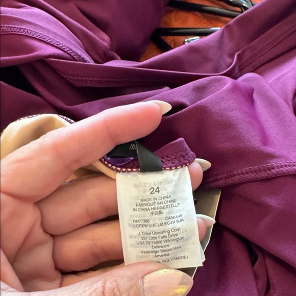 NWT J. Crew Halter wrap swim dress in Iris purple Plus Sz 24 - Picture 5 of 5